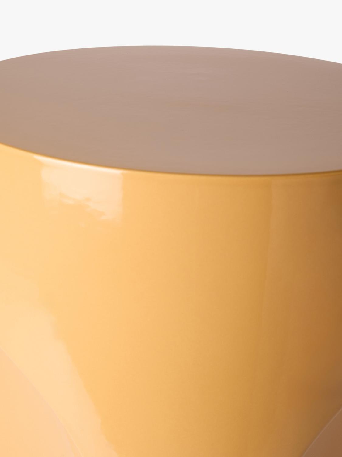 The Conran Shop Doric Sculptural Designer Living Room Side Table - Mustard