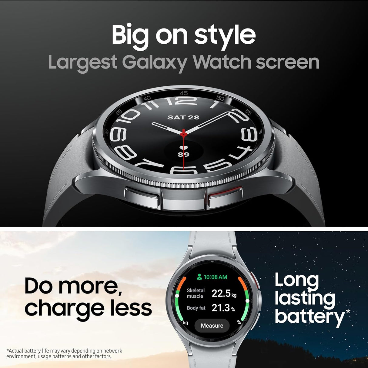 Samsung Galaxy Watch6 Classic OLED Touchscreen Wi-Fi GPS Smartwatch - Silver
