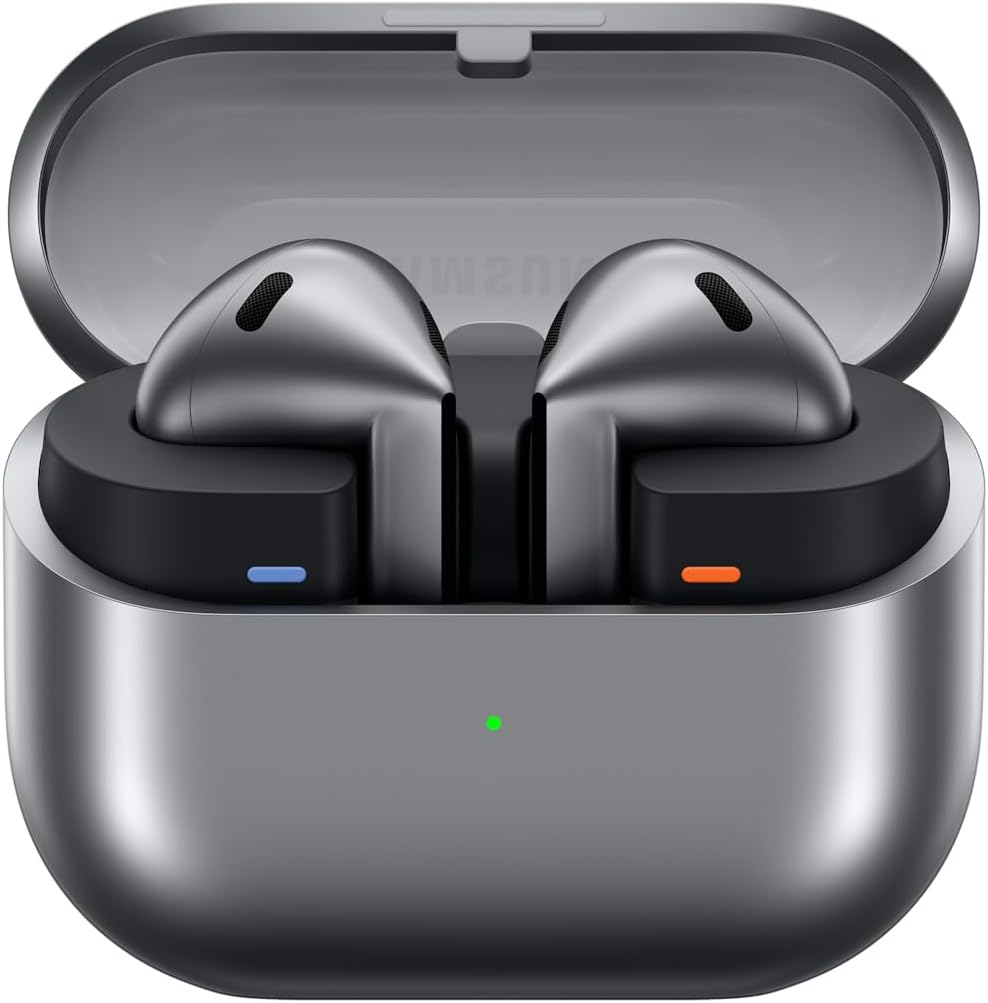 Samsung Galaxy Buds3 Wireless Bluetooth Noise-Cancelling Earbuds Silver
