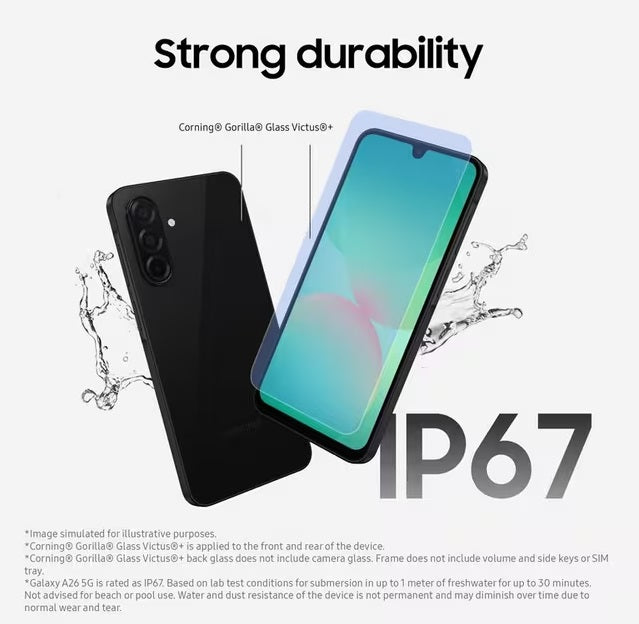 Samsung Galaxy A26 5G Smartphone 8GB RAM 256GB Unlocked SIM-Free - Black