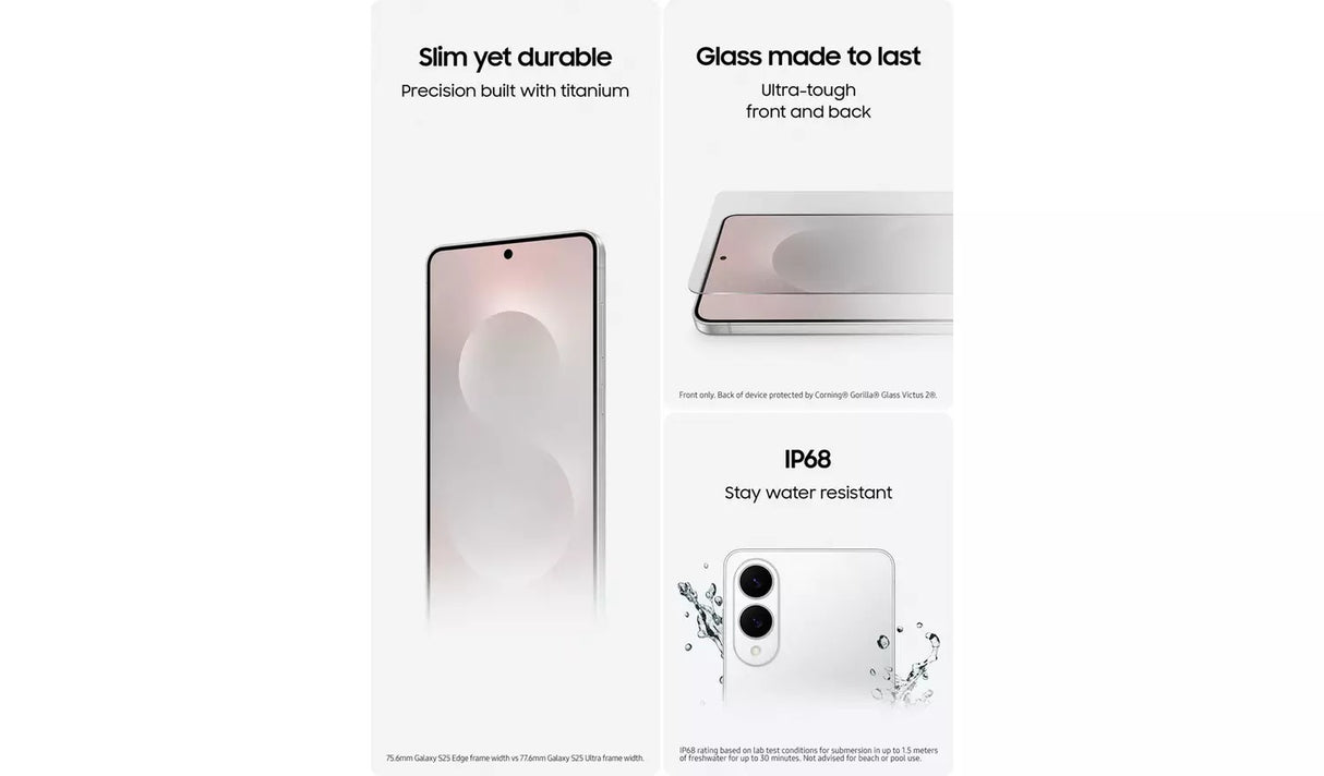 Samsung Galaxy S25 Edge 5G SIM-Free Unlocked 12GB 512GB AI Phone - Silver