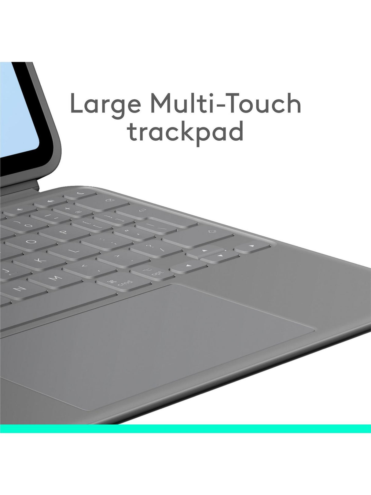 Logitech Combo Touch 920-012635 11” iPad Air Keyboard Folio Case Oxford Grey