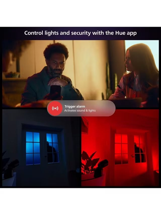 Philips Hue 929003562703 Secure Wired 1080p HD Smart Security Camera - White