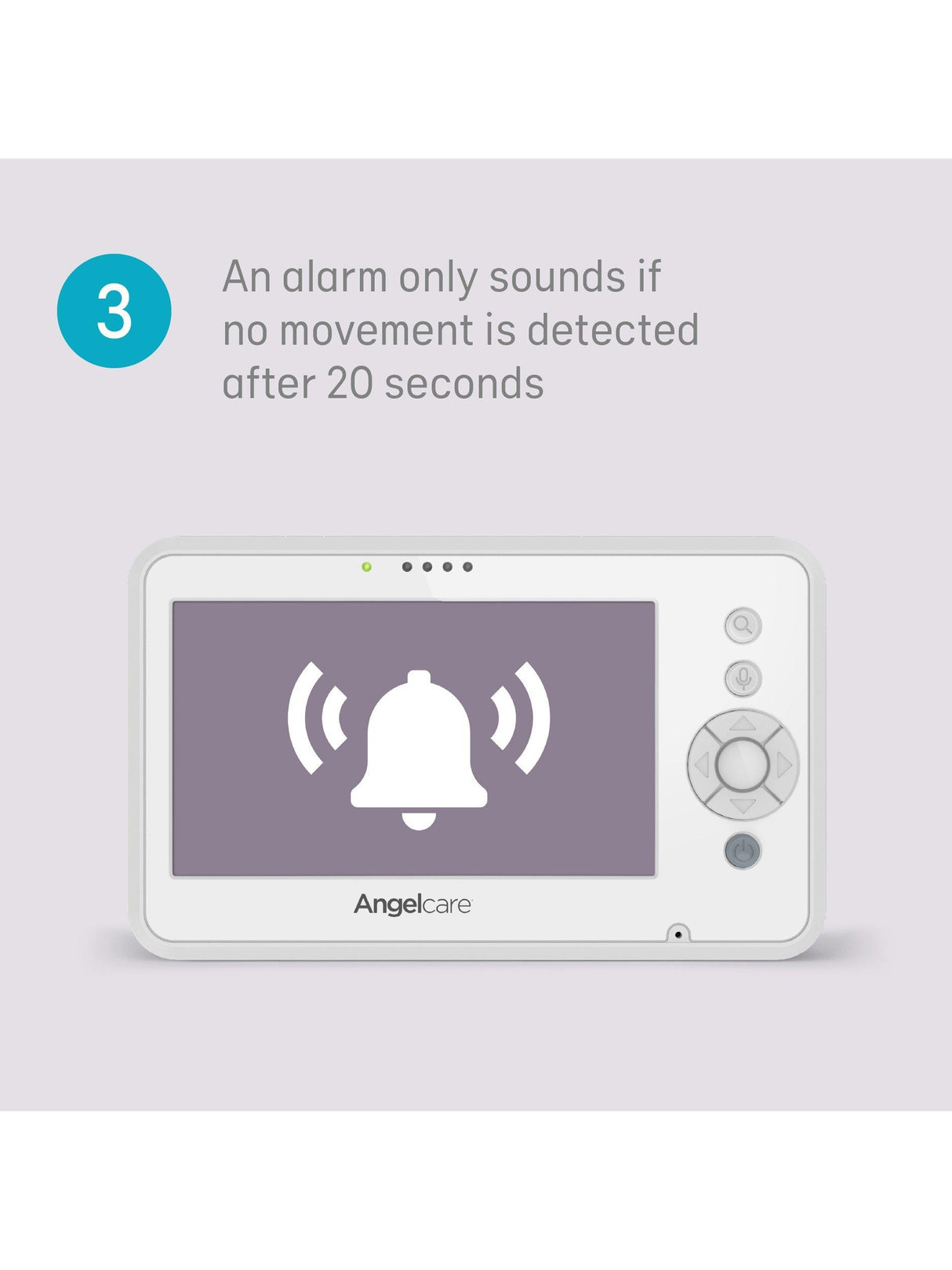 Angelcare AC25 Baby Movement Monitor with Video & Sound - 4.3" LCD Display