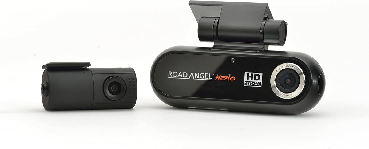 Road Angel Halo AE-1000HD Front and Rear 1080p Dash Cam Camera Kit - Black