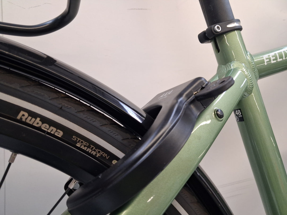 Raleigh Felix+ Crossbar Disc Brakes Hybrid E--Bike - Green - Medium 19''