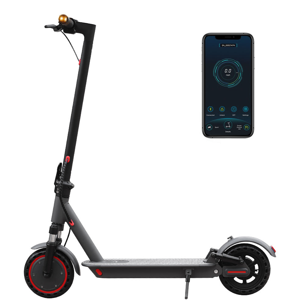 AOVOPRO AP07 Electric Scooter 350W Dual Suspension Turn Signals - Black