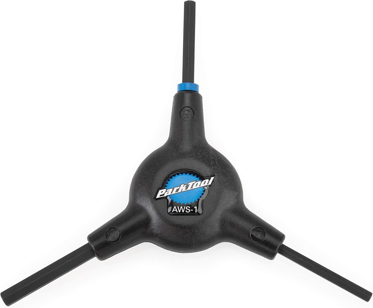 Park Tool AWS-1 Ball End 3-Way Hex Wrench Bicycle Tool - 4mm/5mm/6mm - Black