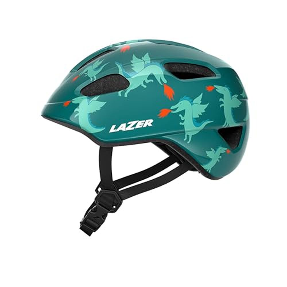 Lazer Nutz Dragons KinetiCore Kids Cycling Helmet - Green - Uni-Size 50-56cm