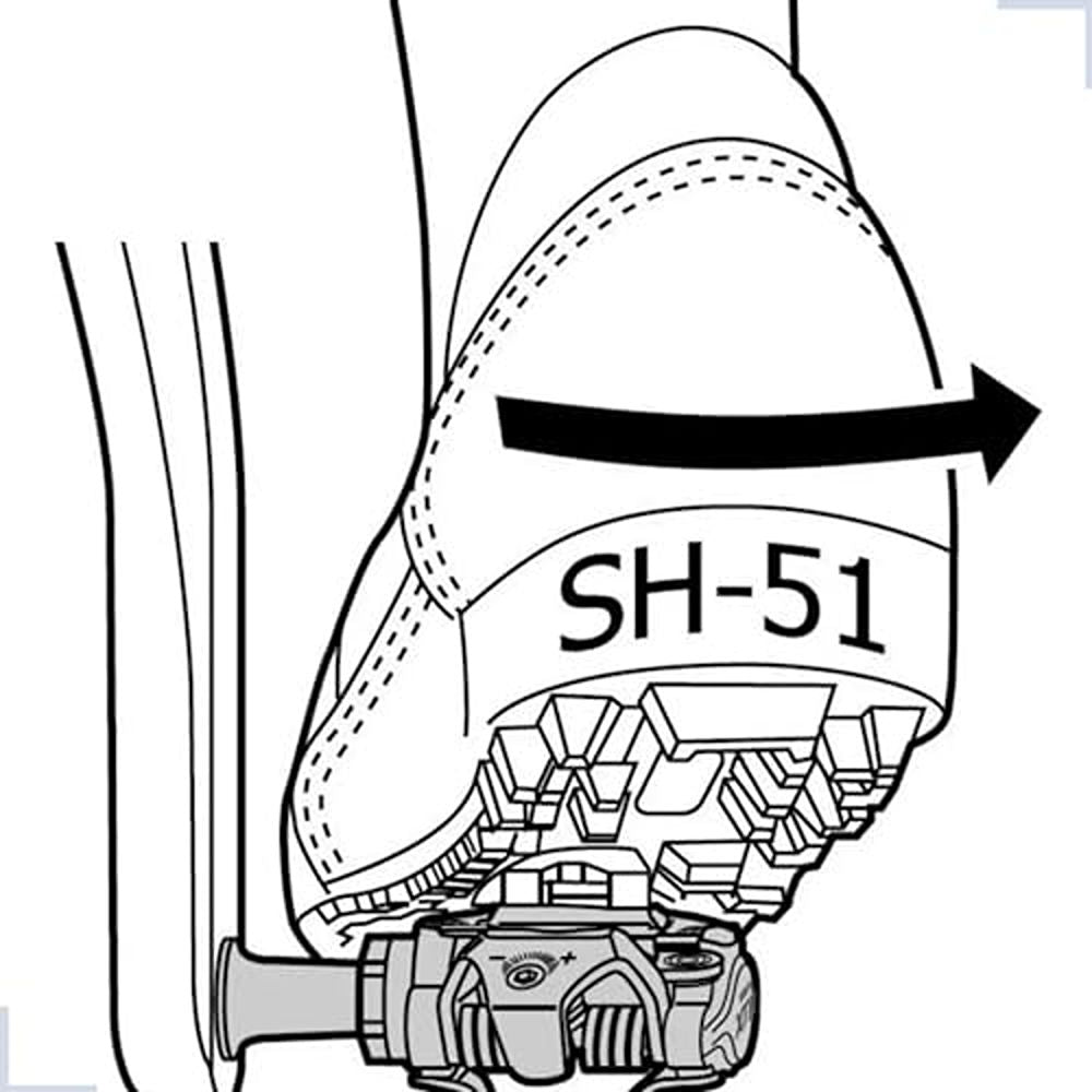 Shimano Bike Parts SM-SH51 Single Release MTB SPD 2-Bolt Cleats - Black