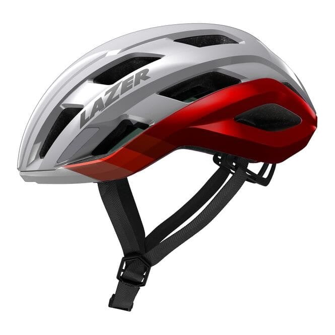 Lazer Strada KinetiCore Venturi Road Bike Helmet Small 52-56cm - Silver/Red