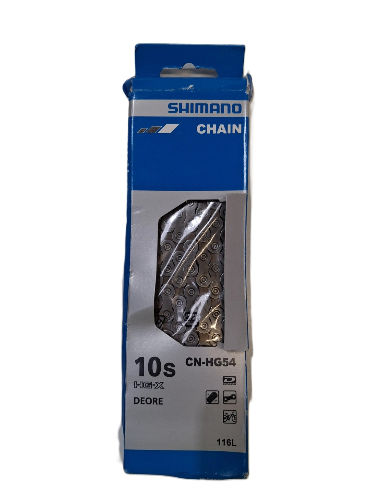 Shimano Deore CN-HG54 HG-X Series Directional Chain 10-Speed 116L - Silver