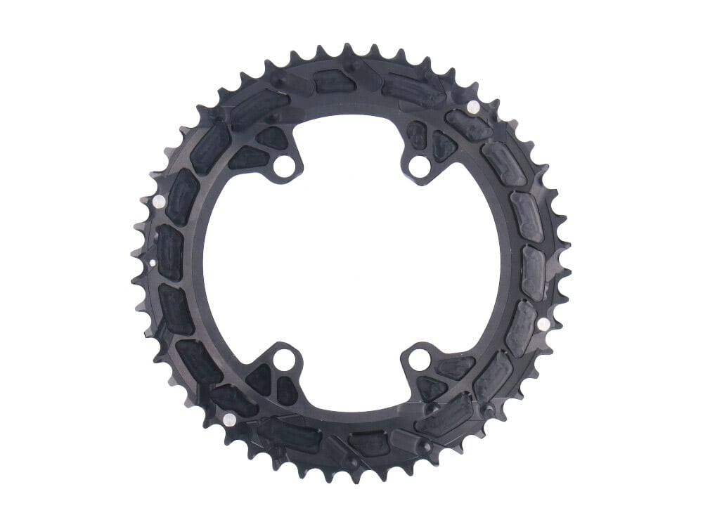 ROTOR Round Ring BCD110x4 55T Outer Shimano 11/12 Speed Chainring - Black