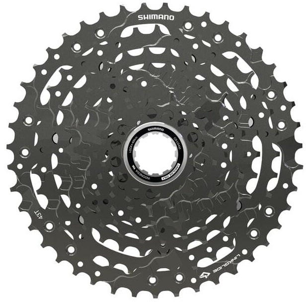 Shimano CUES CS-LG400 10 Speed LinkGlide Cassette 11-43T Silver Wide Range