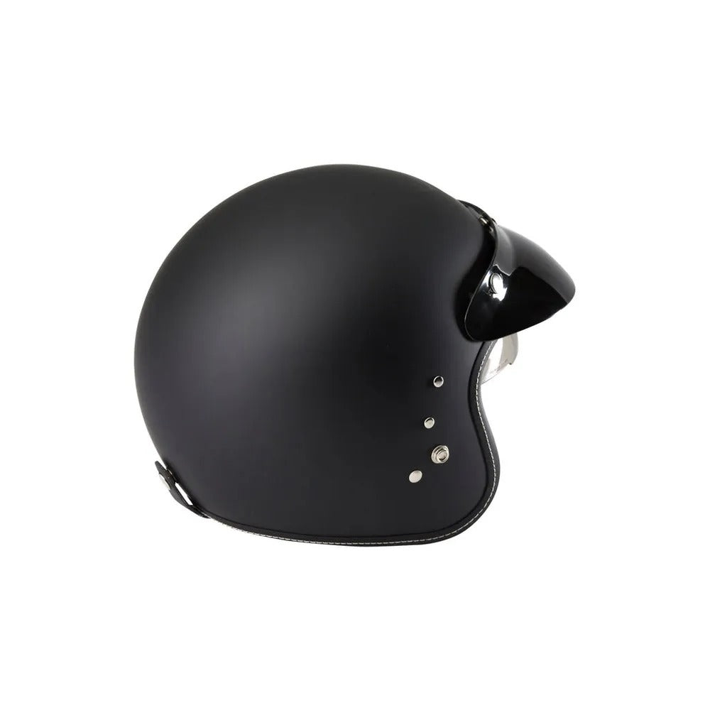 Duchinni D501 Internal Sun Visor Open Face Motorcycle Helmet Size M - Black