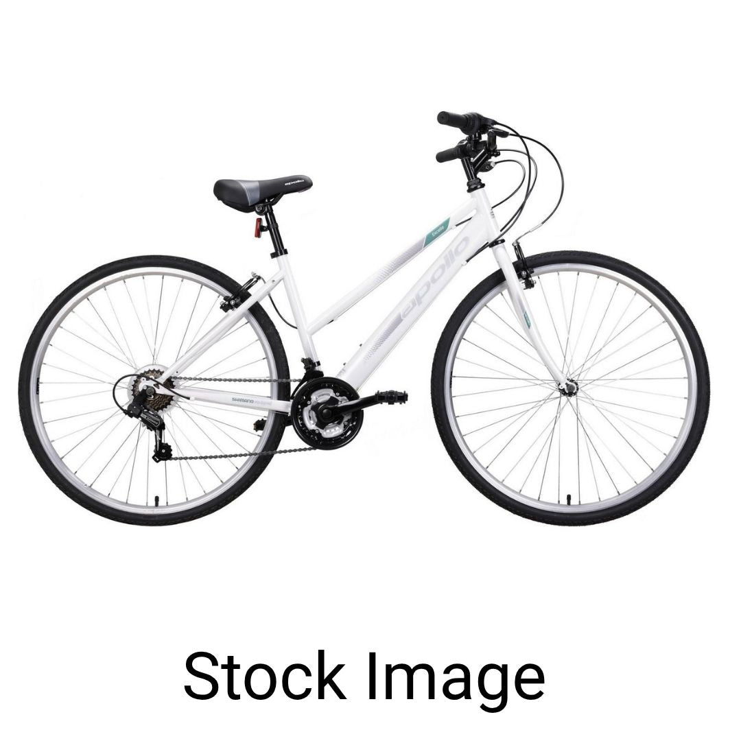 Apollo Excelle 18-Speed V-Brake Women's Hybrid Bike - Small 14" - White