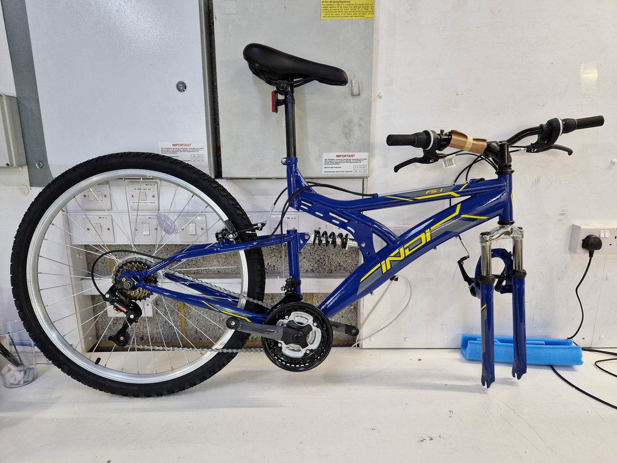 Indi FS 1 Men's MTB 18-Speed Mountain Bike 26" Wheels - Medium 18'' Blue