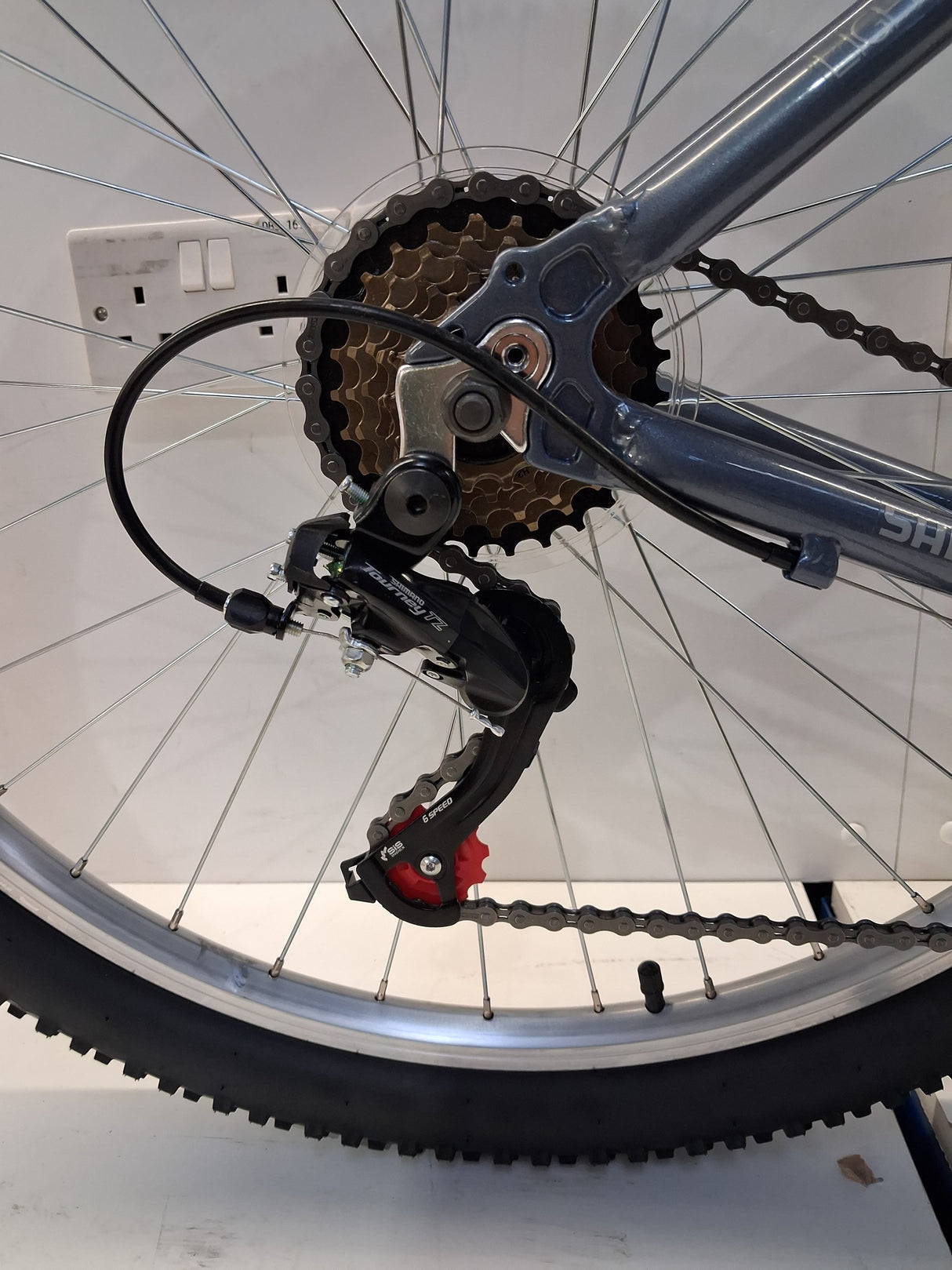 Apollo Jewel Womens 18-Speed Mountain Bike - Silver/Blue - Large 20'' Frame