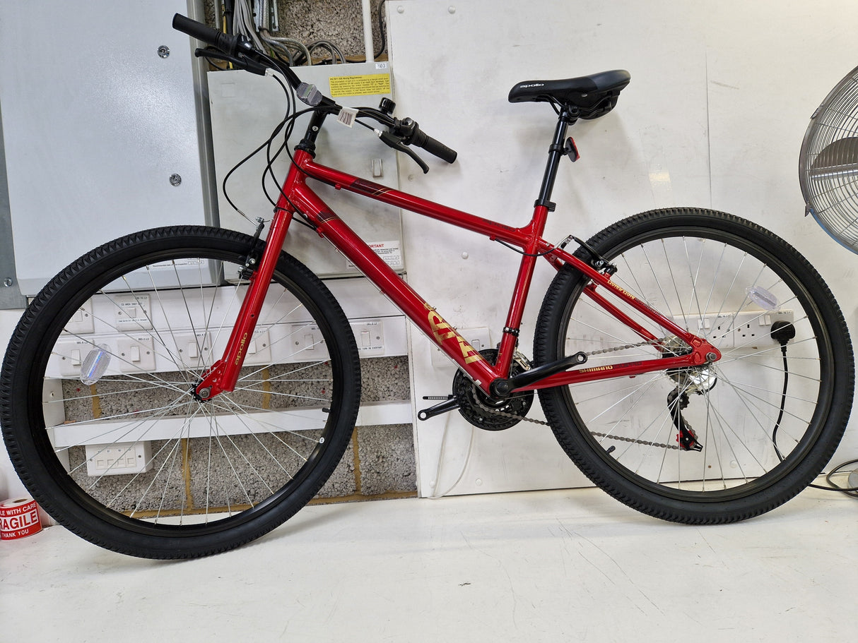 Apollo Transition Mens 18-Speed Lightweight Hybrid Bike Alloy - Medium - Red