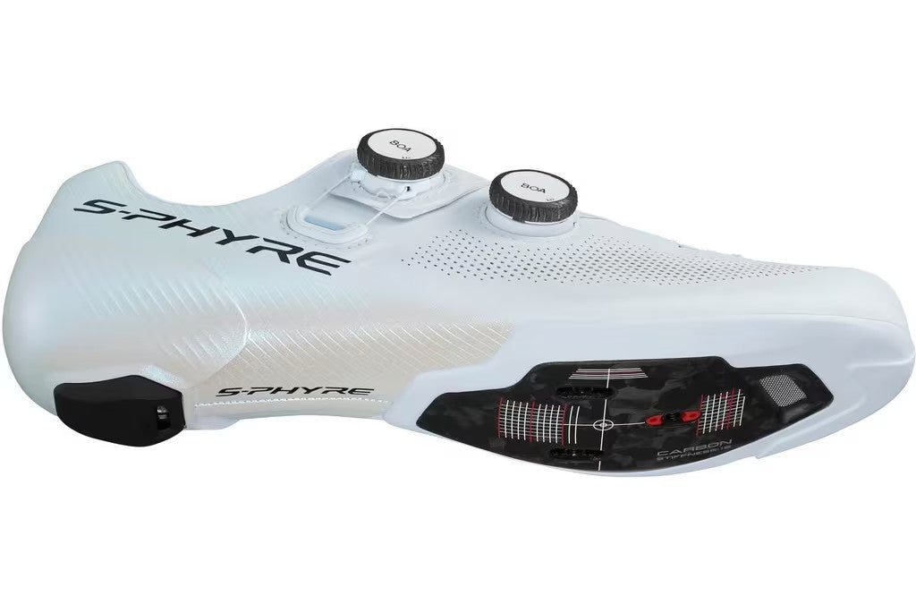 Shimano S-PHYRE RC9 (RC903) Road Cycling Shoes - White - Wide Fit EU 43/UK 8