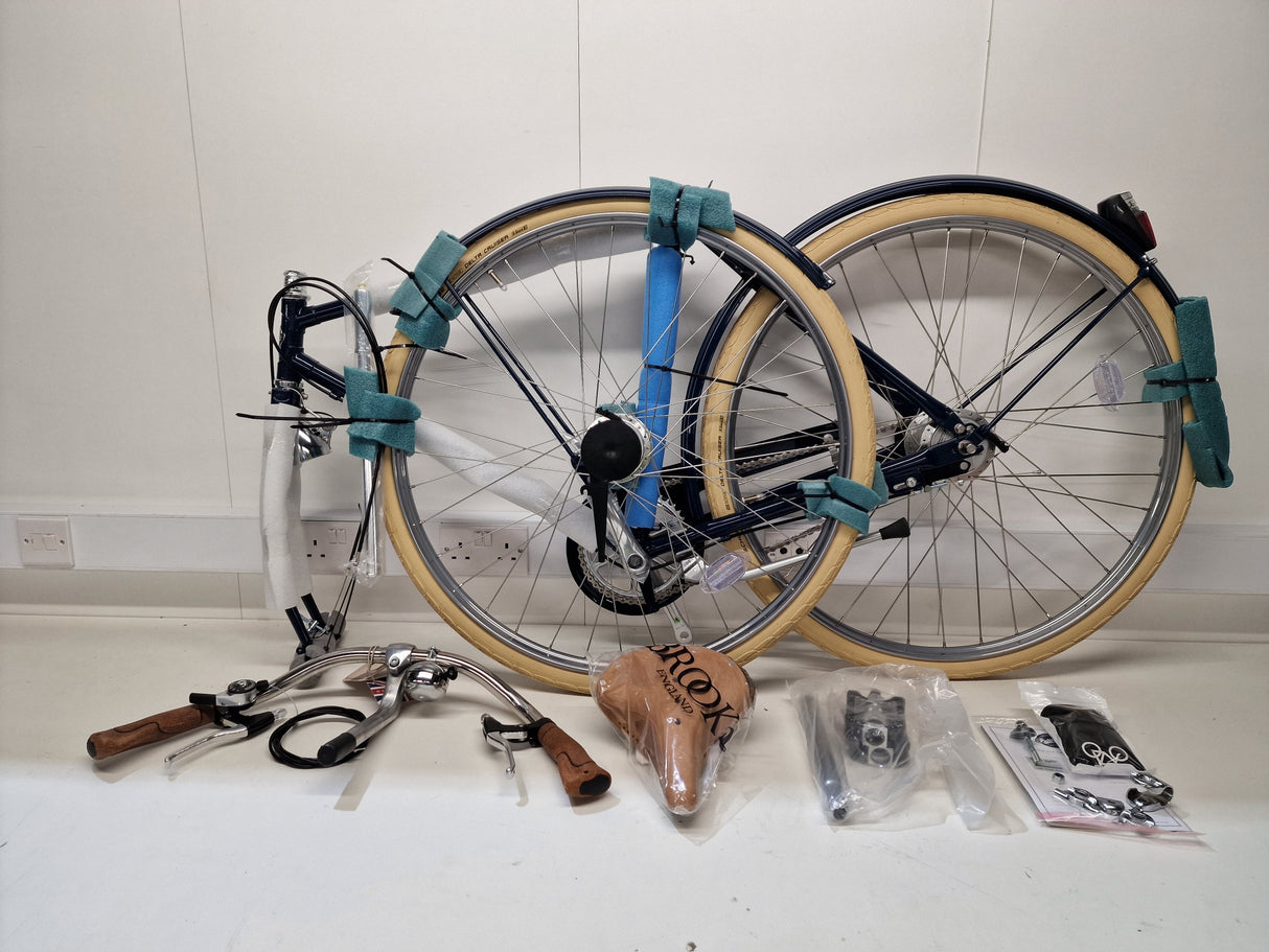 Pashley Briton Mens 5-Speed Classic City/Commuter Bike - Oxford Blue - 20.5"