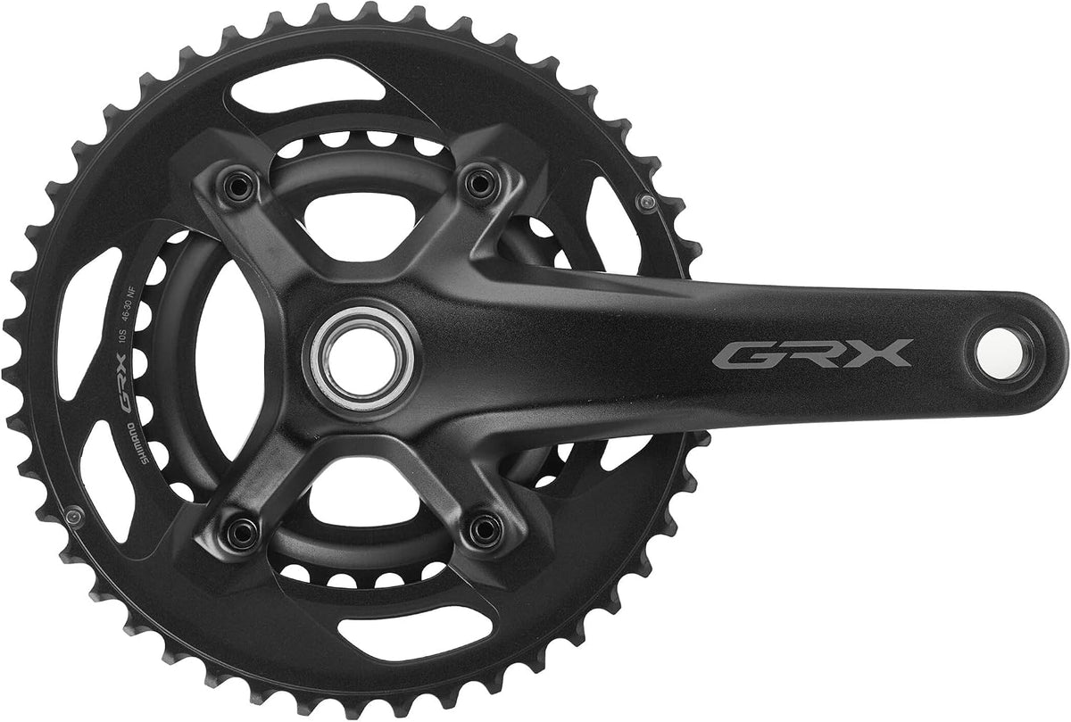 Shimano GRX FC-RX600 10-Speed 46/30T Hollowtech II Chainset - 165mm - Black
