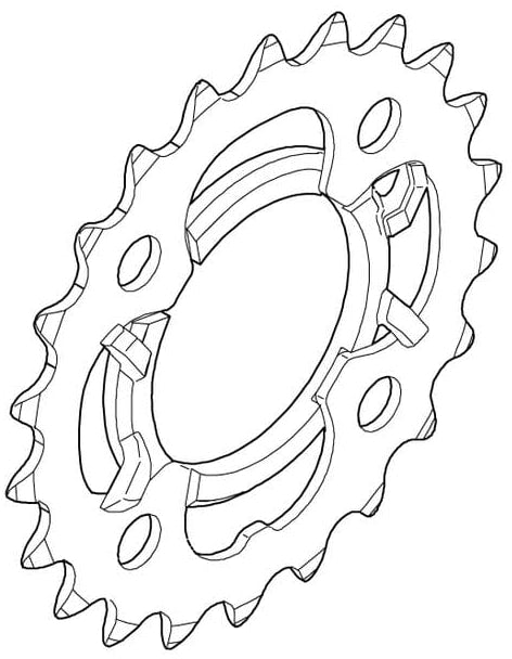 Shimano FC-M361 Acera 7/8 Speed Inner Chainring & Protector -22T - Black