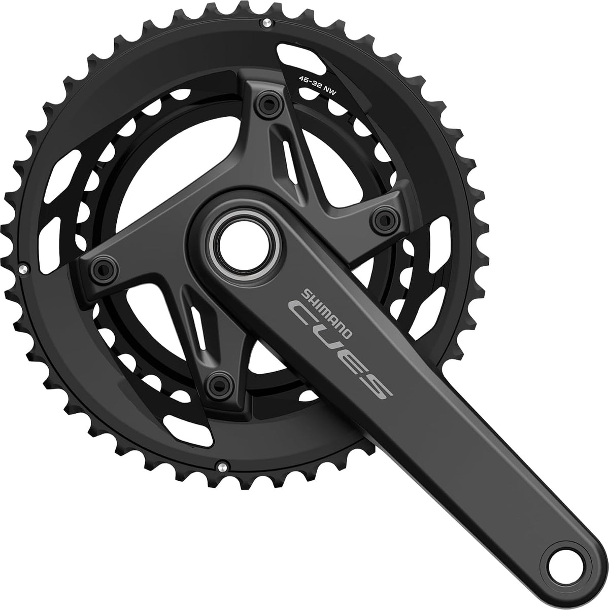 Shimano CUES FC-U6040-2 HollowTech II 50/34T Double Chainset 175mm - Black