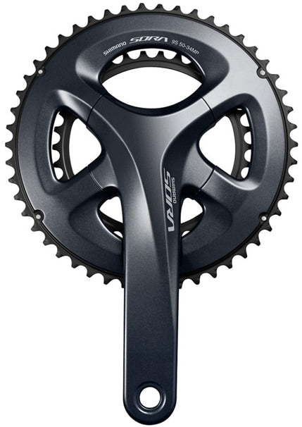 Shimano Sora R3000 50/34T 9 Speed Road Bike Chainset 170mm Double Gear Grey