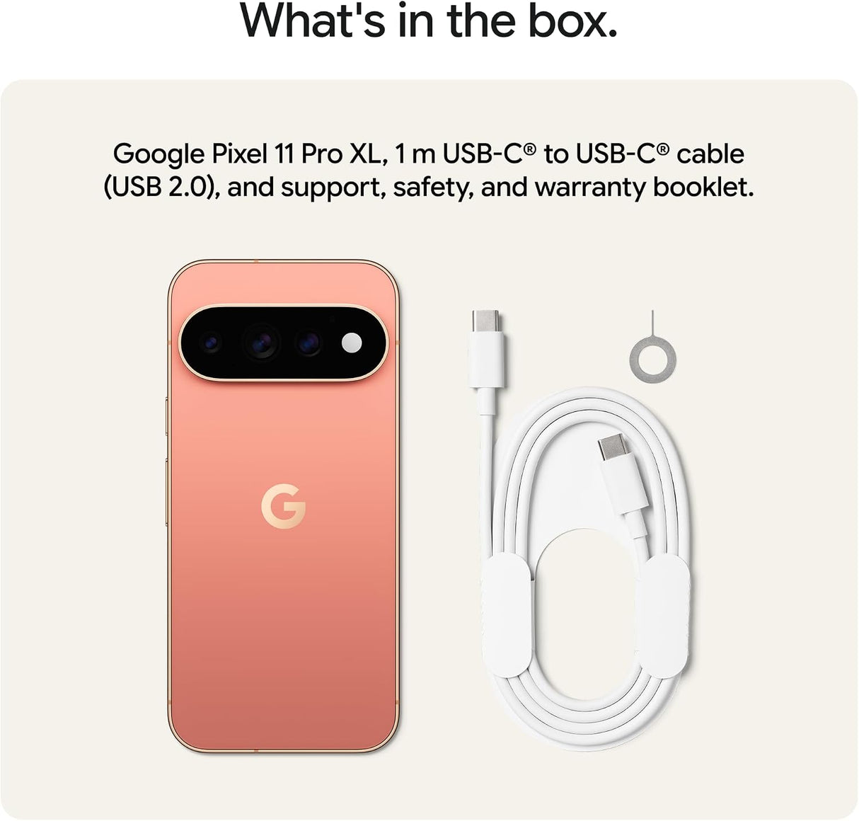 Google Pixel 11 Pro XL 5G 256GB 12GB Single-SIM Unlocked Smartphone - Canyon
