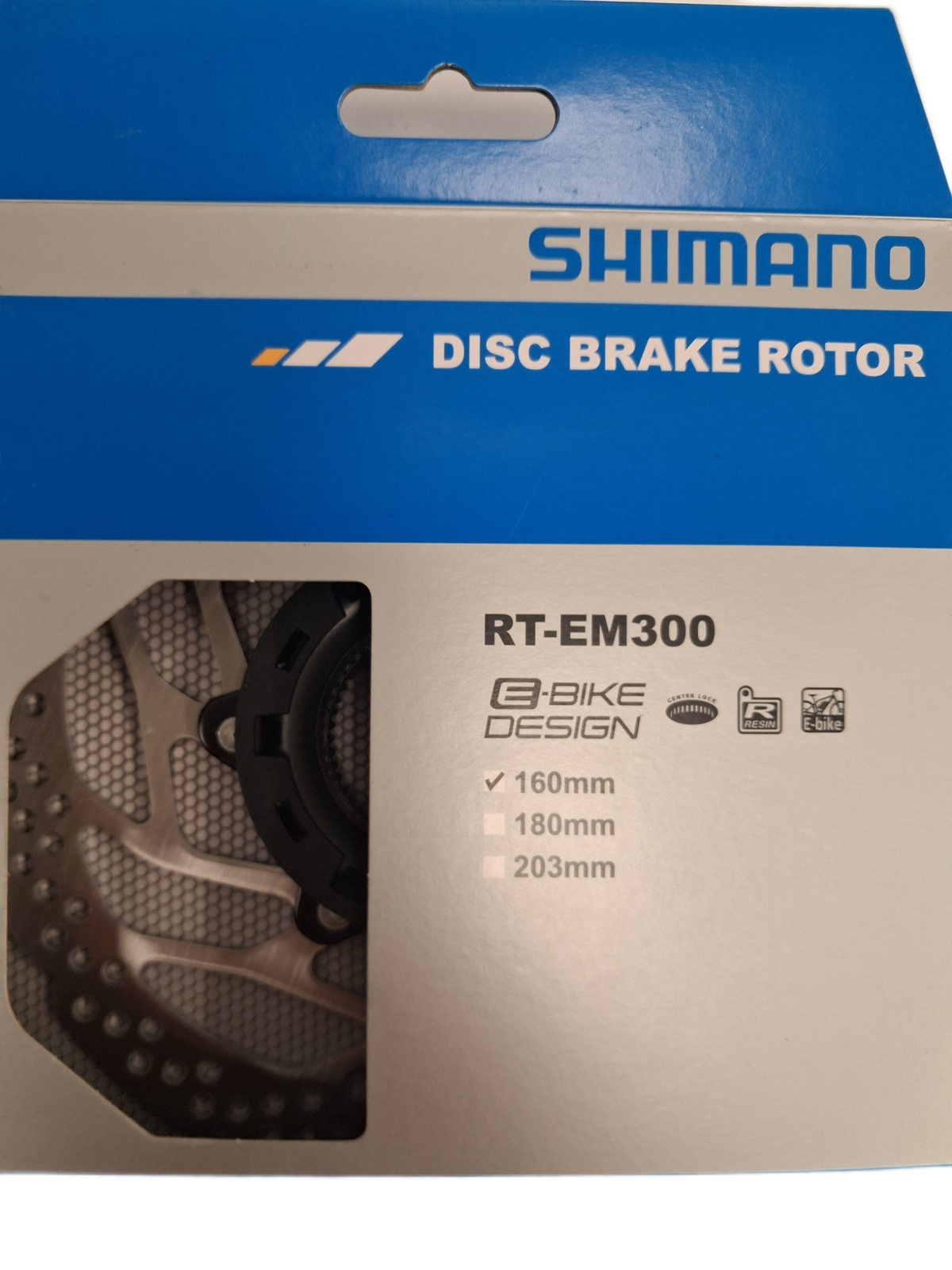 Shimano STEPS RT-EM300 Centre Lock Rear Disc Rotor 160 mm - Silver/Black