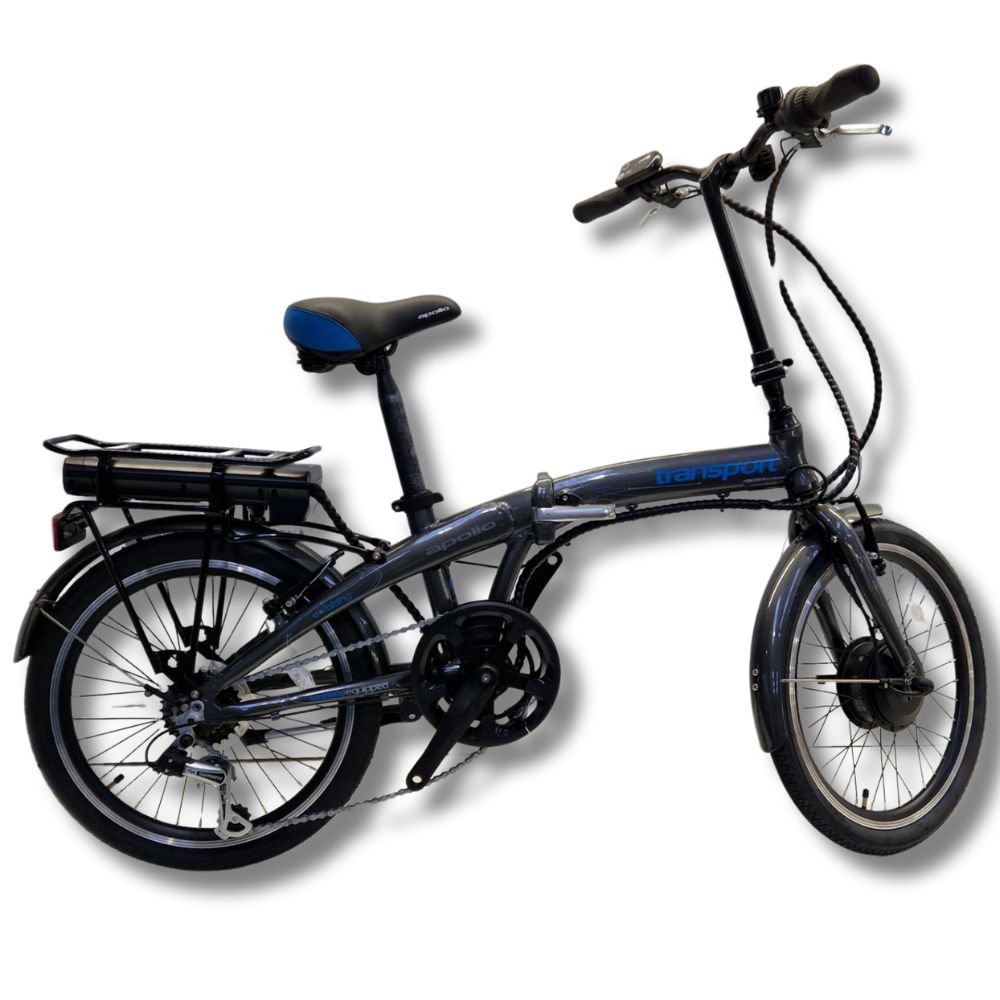 Apollo Transport 20" Wheel V Brake 6 Speed Folding Electric Bike Alloy Grey