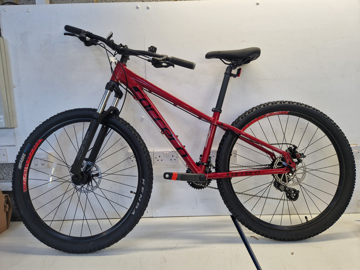 Carrera Valour Disc Mens 16-Speed Mountain Bike - Red - 14'' X-Small Frame
