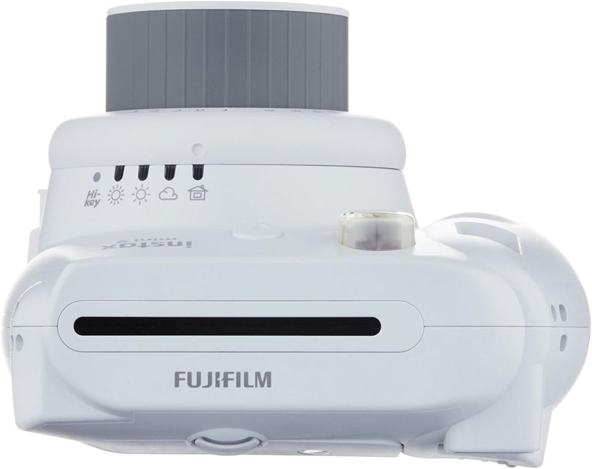 Fujifilm Instax Mini 9 Instant Film Camera with Selfie Mirror & Hi-Key White