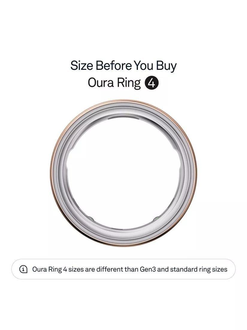 Oura Ring 4 Health & Fitness Tracker Android IOS Smart Ring - Rose Gold - 6