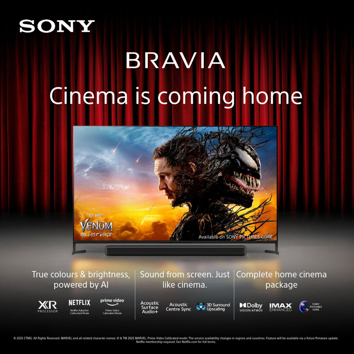 Sony Bravia 3 K50S38BP (2025) LED HDR 4K Ultra HD Smart Google TV 50in Black