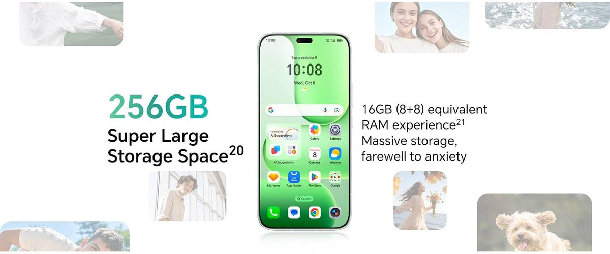 HONOR 600 Lite 256GB 8GB 5G Dual SIM+eSIM Unlocked Smartphone Sprout Green