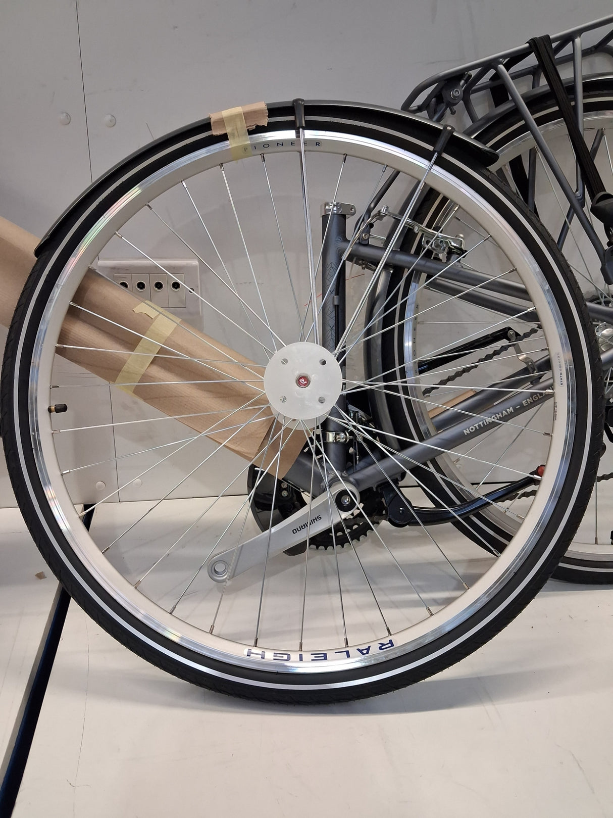 Raleigh Pioneer Tour Low Step Women's Hybrid Bike - Blue/Grey - 15" Frame