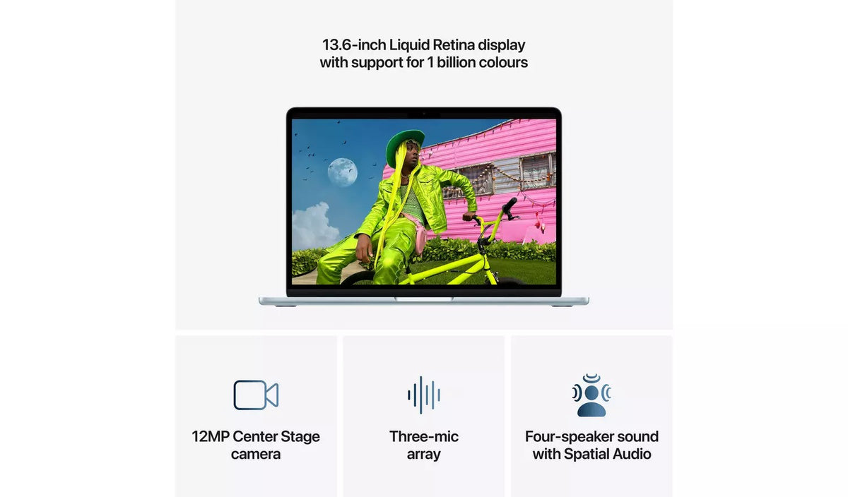 Apple MacBook Air 13.6" (2026) MacOS M5 512GB SSD 16GB RAM Laptop - Sky Blue