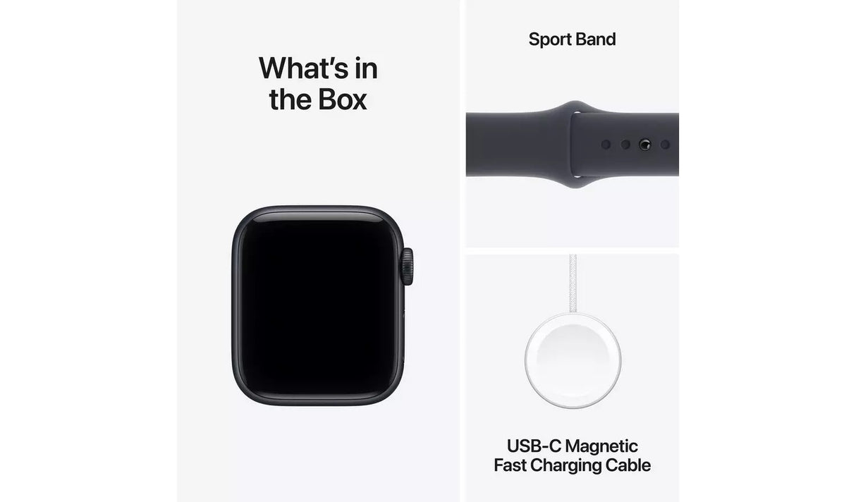 Apple Watch SE 3 GPS 40mm Sport Band Fitness Smartwatch - S/M - Midnight