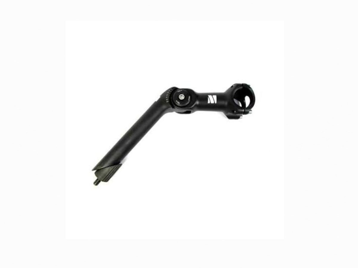 M-Part 4-Bolt Adjustable Quill 1 1/8in 115mm Bicycle Handlebar Stem - Black