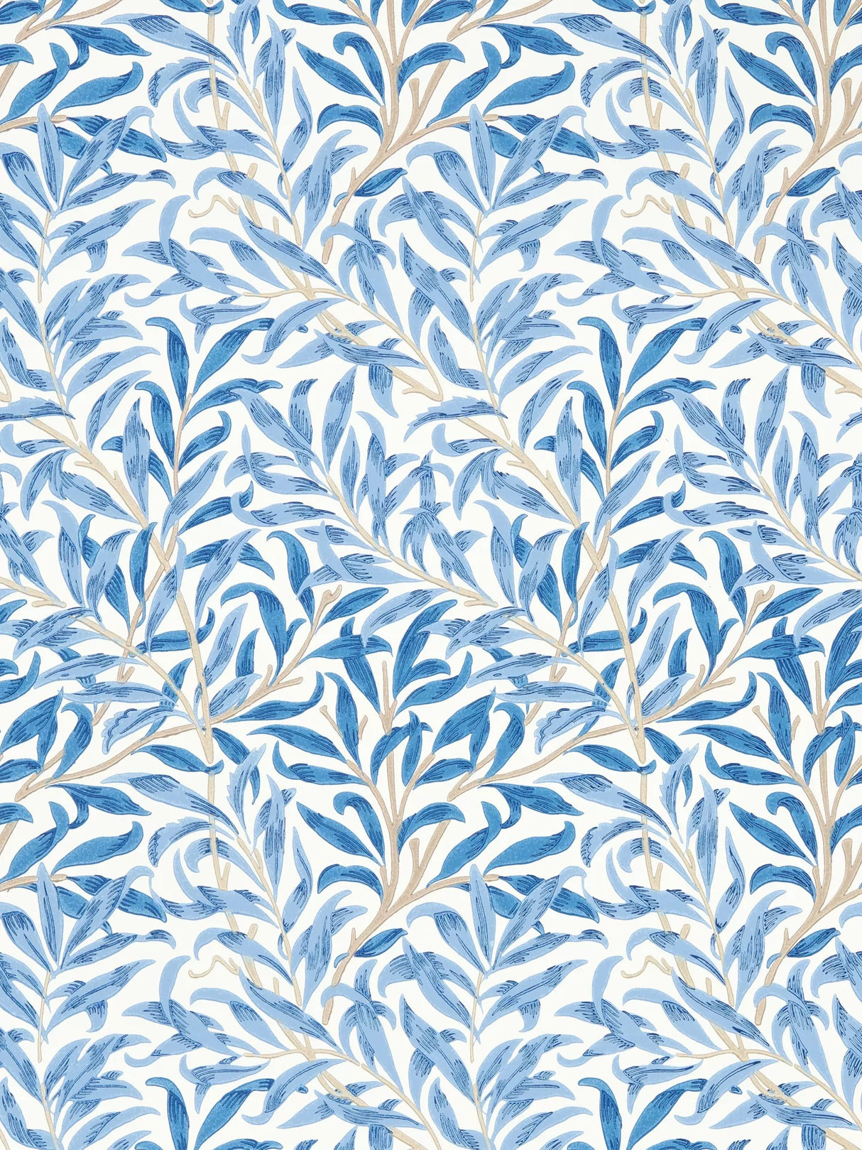 Morris & Co. Willow Boughs Wallpaper MSIM217080 L10m x W52cm - Blue - Kazoop
