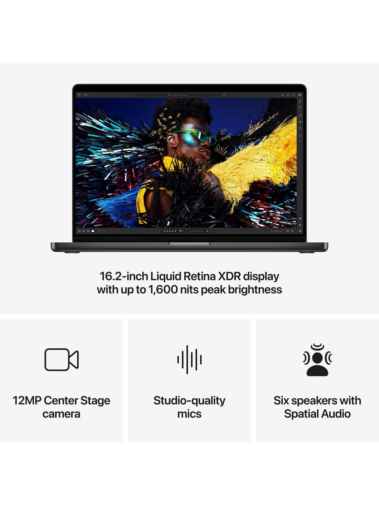 Apple MacBook Pro 16" 2024 512GB SSD 24GB RAM M4 Pro Laptop - Space Black