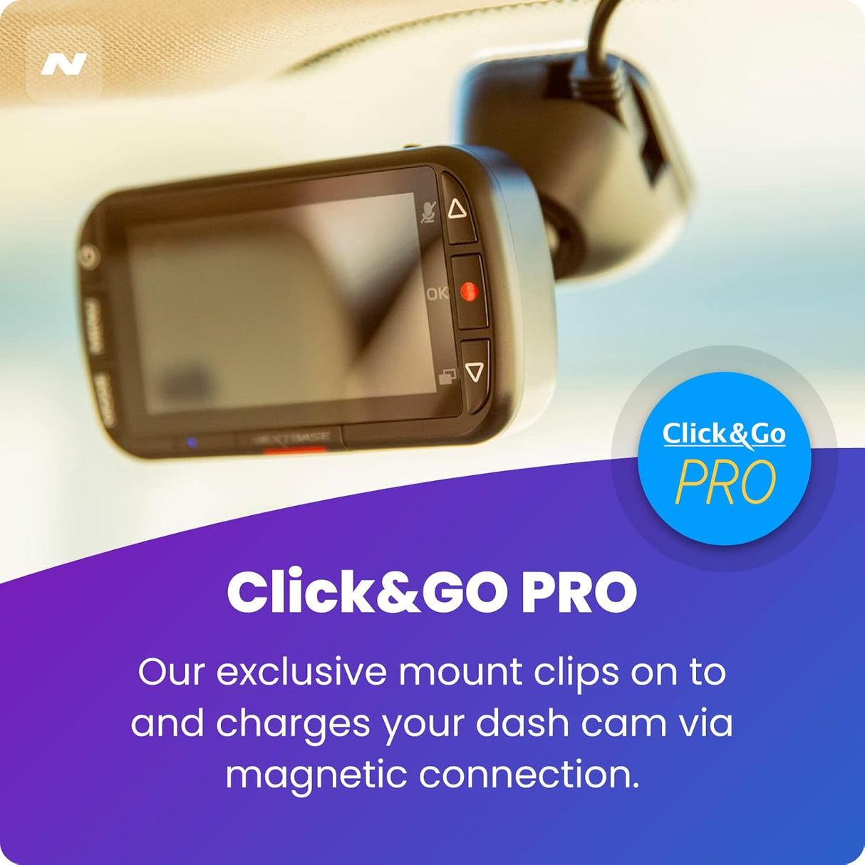 Nextbase 122 HD Dash Cam 720p 2in Screen ClickGo G-Sensor Parking Mode Black
