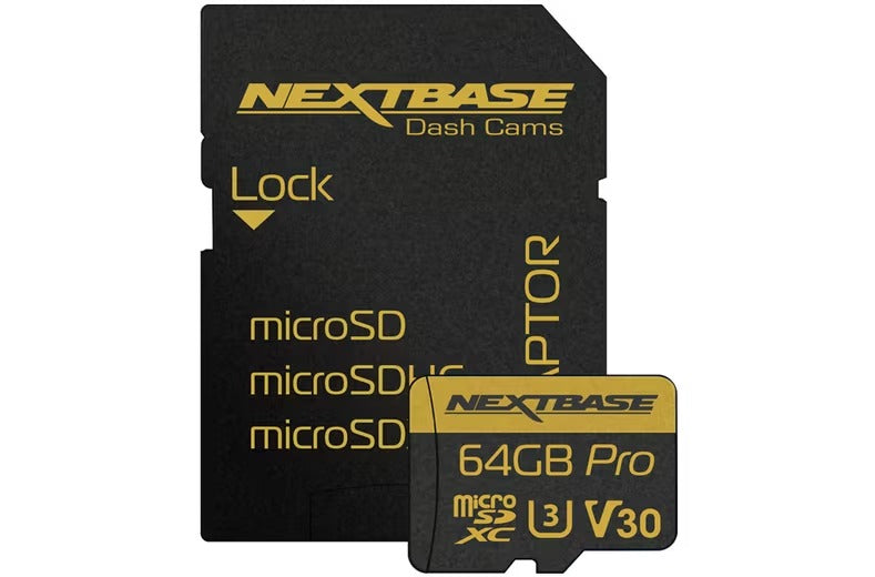Nextbase 64GB U3 100MB/s microSDXC Memory Card for Dash Cam with Adapter