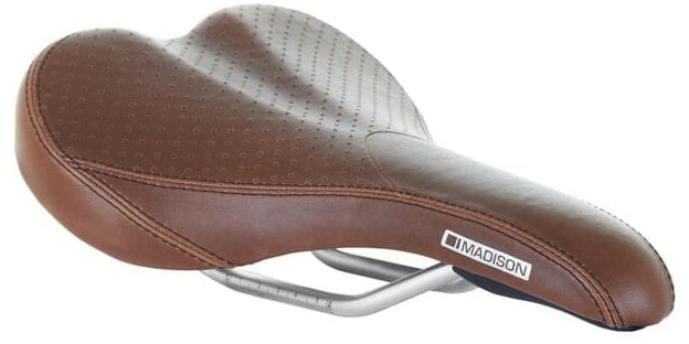 Madison Flux Classic Bike Cycling Comfortable Saddle - Standard Fit - Brown