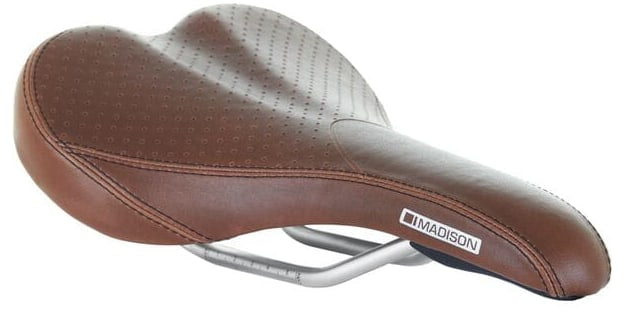 Madison Flux Classic Short Fit Synthetic Leather Saddle 250x152mm - Brown