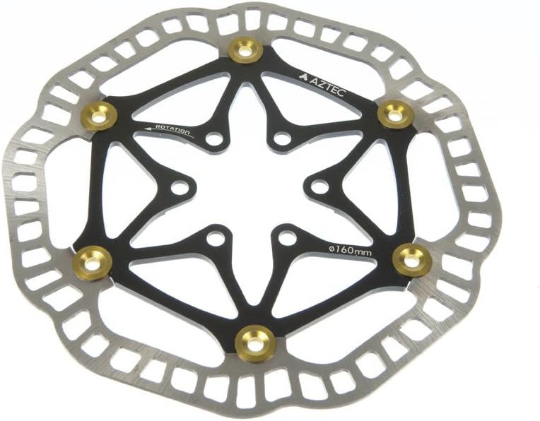 Aztec PBR2160 Floating Steel 6-Bolt Disc Brake Rotor - 160mm - Silver/Black