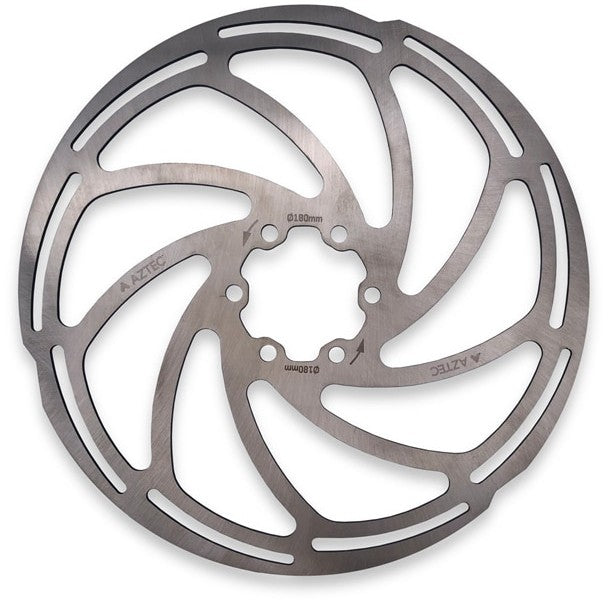 Aztec Bike Replacement Parts Fixed 6B Disc Rotor 180mm - Stainless Steel