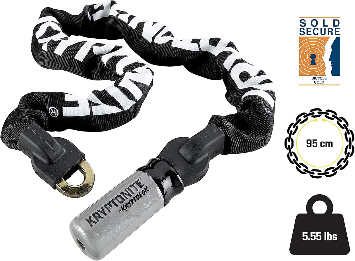 Kryptonite Kryptolok 995 Bike Chain Lock 9.5mm x 95cm Sold Secure Gold Black